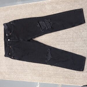H&M boyfriend black denim